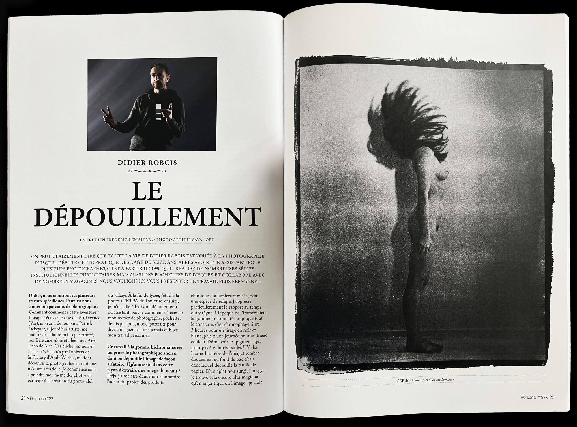 Interview pour la revue Persona
